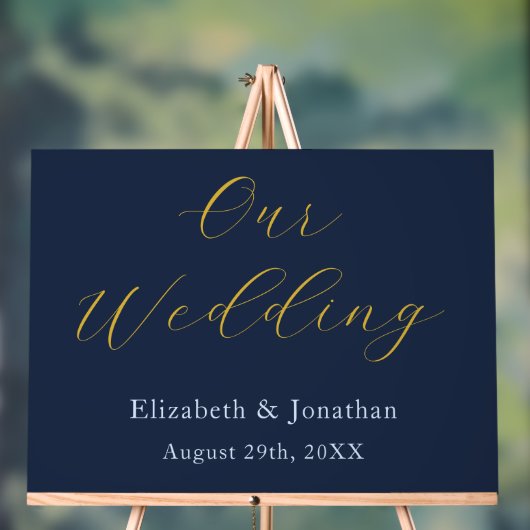 Opulent Blue Wedding Acrylschild (Neutral)