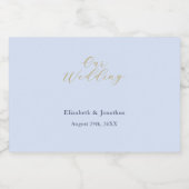 Opulent Blue Wedding Alkoholflaschenetikett (Einzelnes Label)