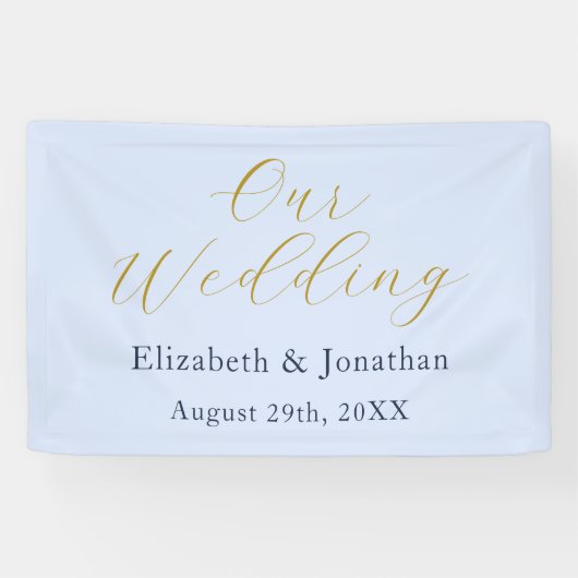Opulent Blue Wedding Banner (Horizontal)