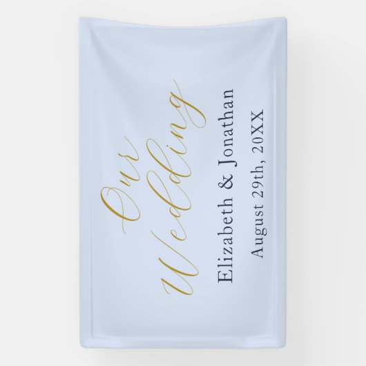 Opulent Blue Wedding Banner (Vertikal)