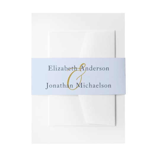 Opulent Blue Wedding Einladungsbanderole (Vorderseite Beispiel)