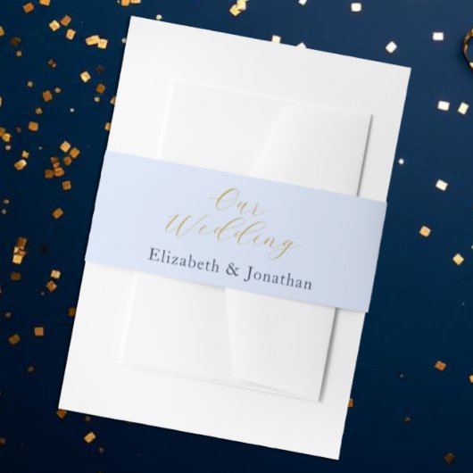Opulent Blue Wedding Einladungsbanderole