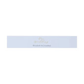 Opulent Blue Wedding Einladungsbanderole (Flach)