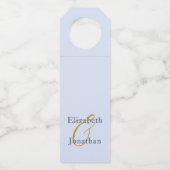 Opulent Blue Wedding Flaschenanhänger (Vorderseite)