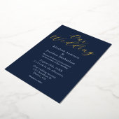Opulent Blue Wedding Folieneinladung (Gedreht)