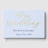 Opulent Blue Wedding Gästebuch (Vorderseite)