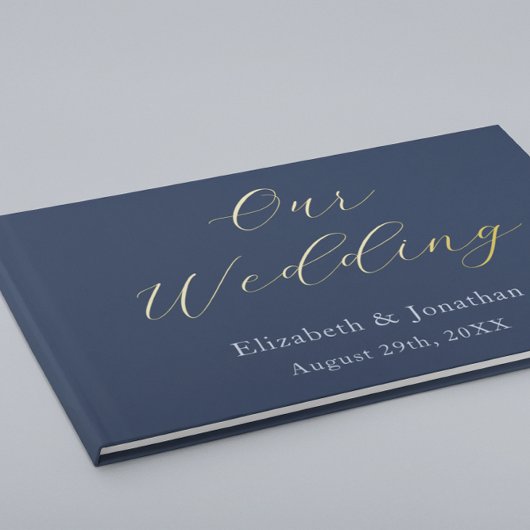 Opulent Blue Wedding Gästebuch