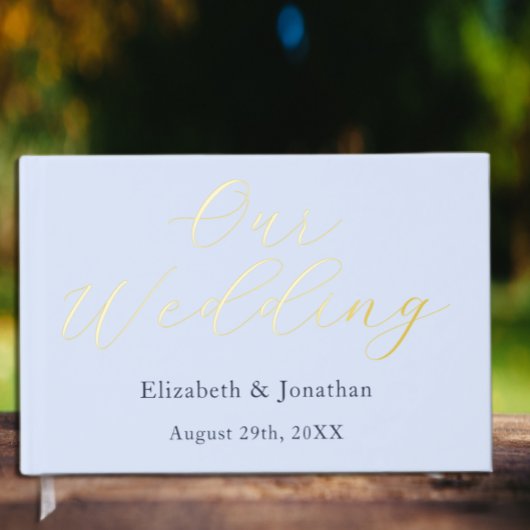 Opulent Blue Wedding Gästebuch