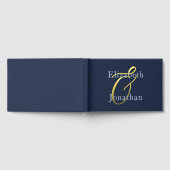 Opulent Blue Wedding Gästebuch (Voll)