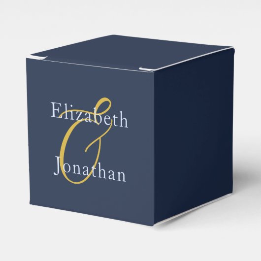 Opulent Blue Wedding Geschenkschachtel (Vorderseite)