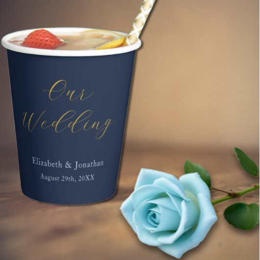 Opulent Blue Wedding Pappbecher