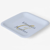 Opulent Blue Wedding Pappteller (Gewinkelt)