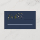 Opulent Blue Wedding Platzkarte (Vorderseite)