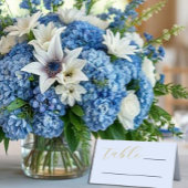 Opulent Blue Wedding Platzkarte