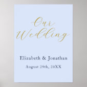Opulent Blue Wedding Poster (Vorne)