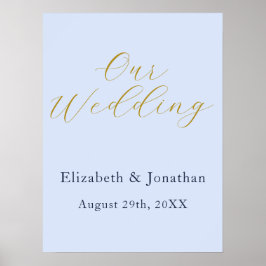 Opulent Blue Wedding Poster