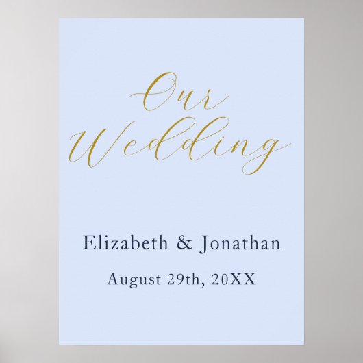 Opulent Blue Wedding Poster (Vorne)