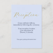 Opulent Blue Wedding Reception Begleitkarte (Vorderseite)