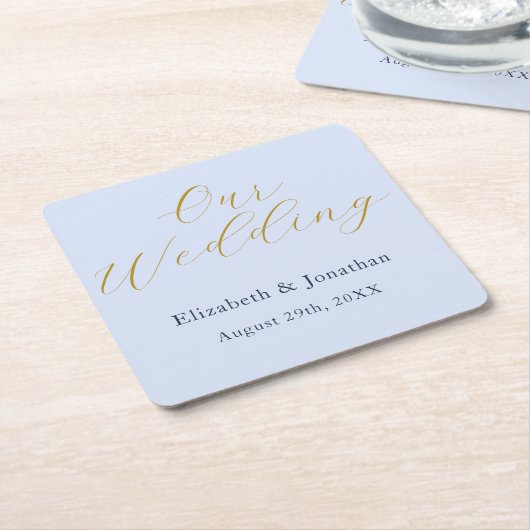 Opulent Blue Wedding Rechteckiger Pappuntersetzer (angewinkelt)