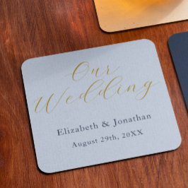 Opulent Blue Wedding Rechteckiger Pappuntersetzer