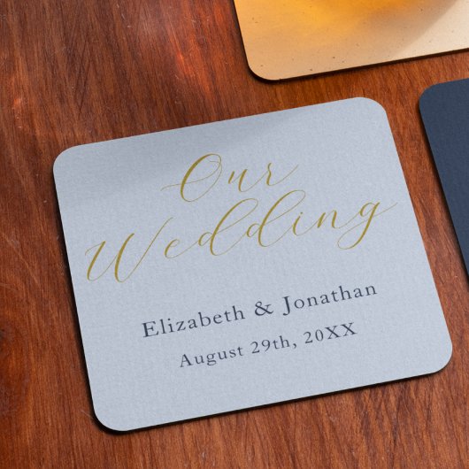 Opulent Blue Wedding Rechteckiger Pappuntersetzer