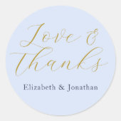 Opulent Blue Wedding Runder Aufkleber (Vorderseite)