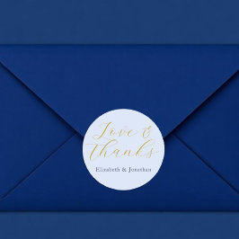 Opulent Blue Wedding Runder Aufkleber