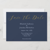 Opulent Blue Wedding Save The Date (Vorderseite)