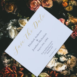 Opulent Blue Wedding Save The Date