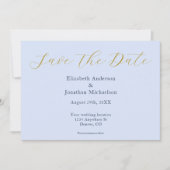 Opulent Blue Wedding Save The Date (Vorderseite)