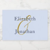 Opulent Blue Wedding Schaumweinetikett (Einzelnes Label)