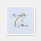 Opulent Blue Wedding Serviette (Vorderseite)