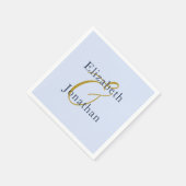Opulent Blue Wedding Serviette (Ecke)