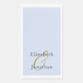 Opulent Blue Wedding Serviette (Vorderseite)