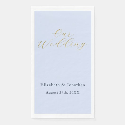Opulent Blue Wedding Serviette (Vorderseite)