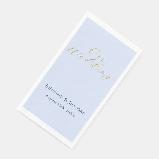 Opulent Blue Wedding Serviette (Ecke)