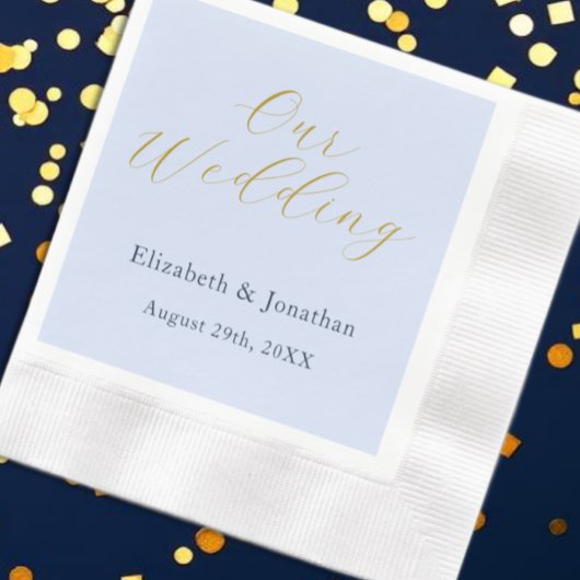 Opulent Blue Wedding Serviette