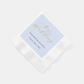 Opulent Blue Wedding Serviette (Ecke)