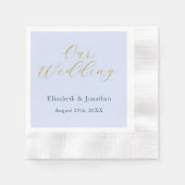Opulent Blue Wedding Serviette (Vorderseite)