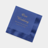 Opulent Blue Wedding Servietten Mit Folie (Links)