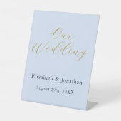 Opulent Blue Wedding Sockelschild (Vorderseite)
