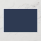 Opulent Blue Wedding Unterkunft Begleitkarte (Rückseite)