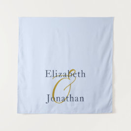 Opulent Blue Wedding Wandteppich