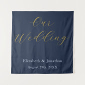 Opulent Blue Wedding Wandteppich (Vorderseite)