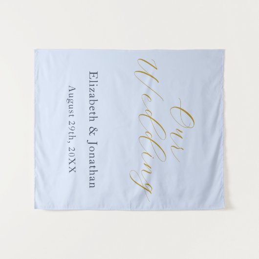 Opulent Blue Wedding Wandteppich (Vorderseite (Horizontal))