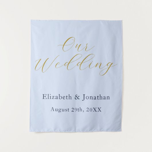 Opulent Blue Wedding Wandteppich (Vorderseite)