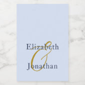 Opulent Blue Wedding Weinetikett (Einzelnes Label)