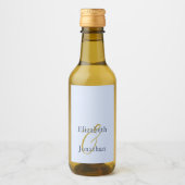 Opulent Blue Wedding Weinetikett (Vorderseite)