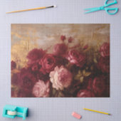 Opulent burgundy and errush English Rose gold Seidenpapier (Basteln)