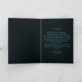 Opulent Chic Sapphire Blue und Black 50. Geburtsta Karte (Innenseite)